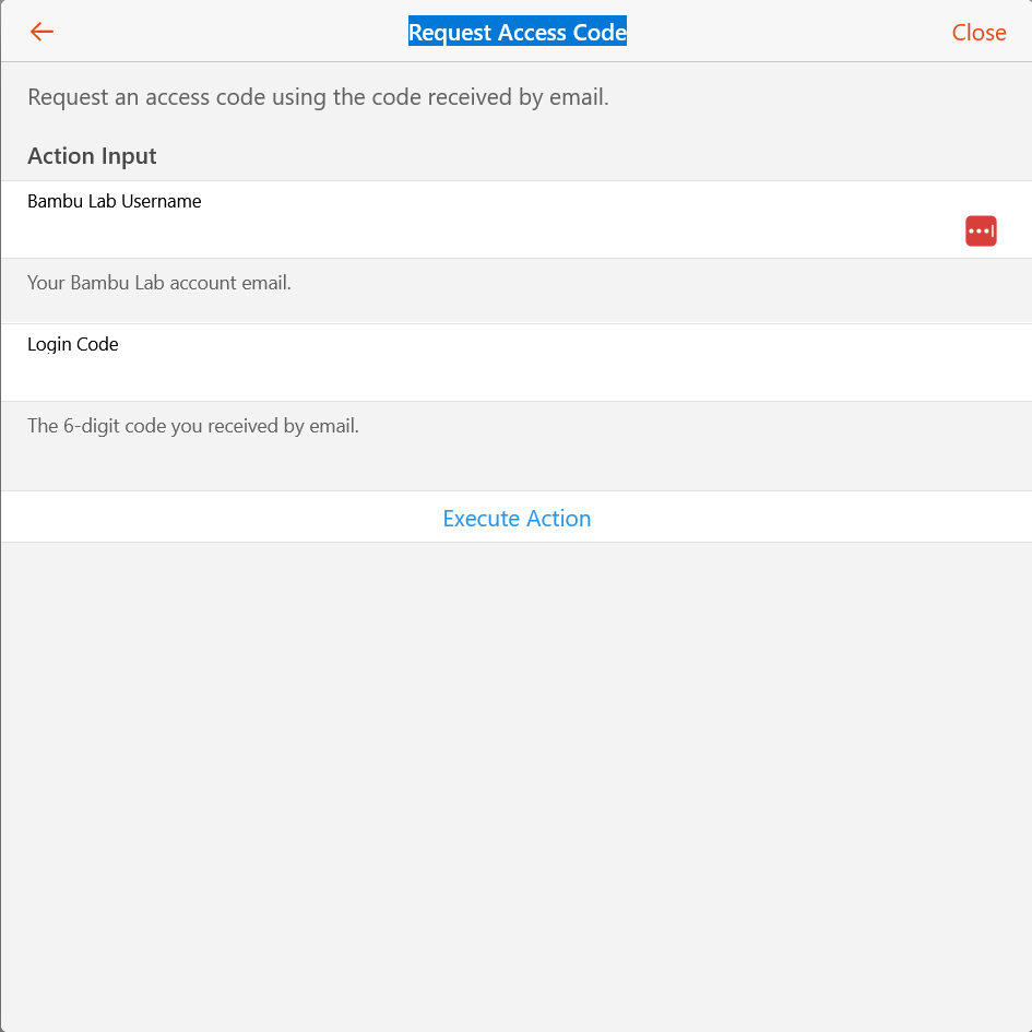Request Access Code