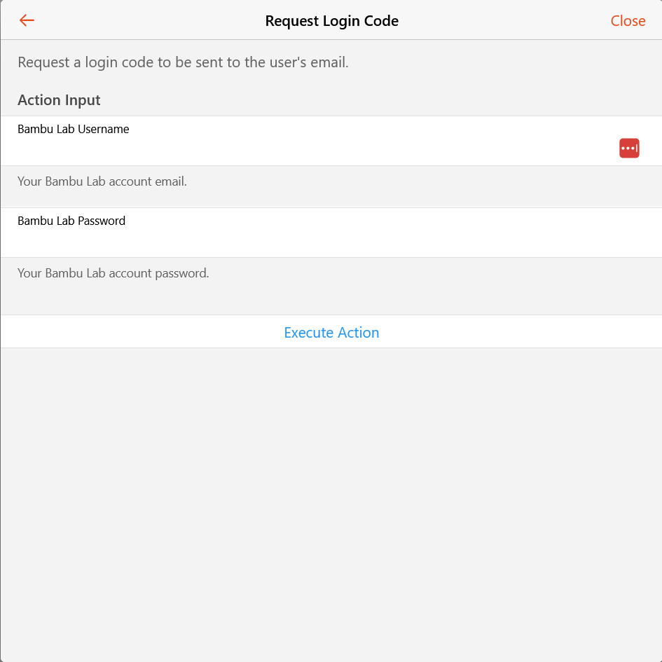 Request Login Code
